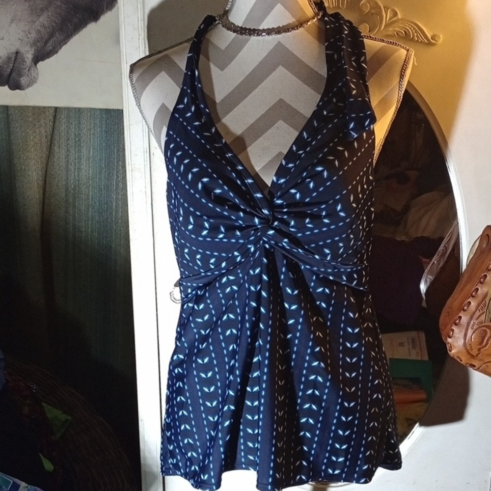 Navy Blue Halter Top